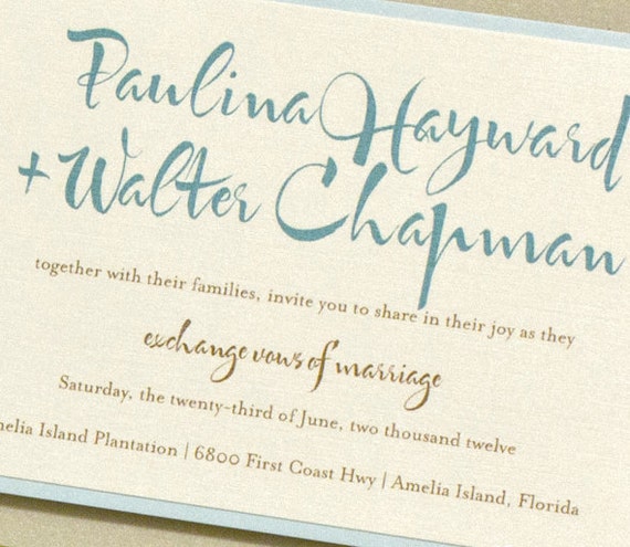 Destination Beach Wedding Invitation Suite, Paulina + Walter, Purchase for a Sample