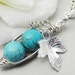 Two Peas In A Pod Turquoise Silver Necklace
