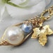 Its A Boy - Two Peas In A Pod Gold Pendant Ideal Christening Gift Or Gift For A New Mom.