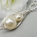 Mother And Child Pendant Swarovski Pearls Sterling Silver