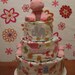 SALE -- Pink Jungle Animals Baby Girl Diaper Cake