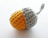 Crochet Acorn - Yellow