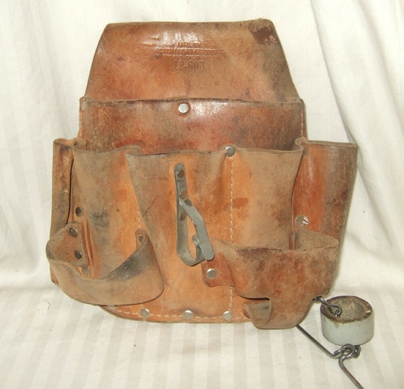 Vintage leather tool pouch Action Leathercraft LP603