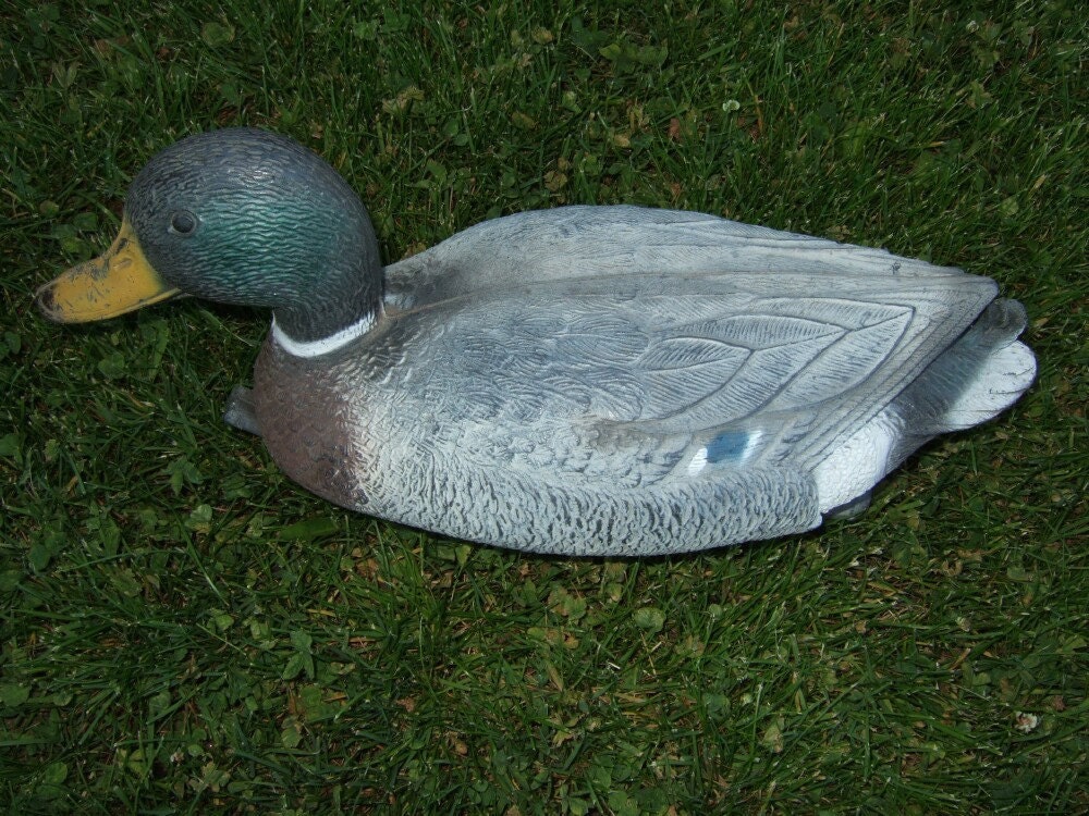 Vintage Duck decoy Sport Plast mallard drake plastic duck