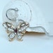 Gold and Silver Jeweled Butterfly Keepsake Bookmark