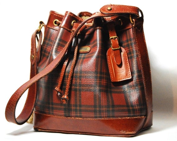 ralph lauren plaid bag