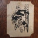 Lineman Climbing Pole - Wooden Picture - Fretwork