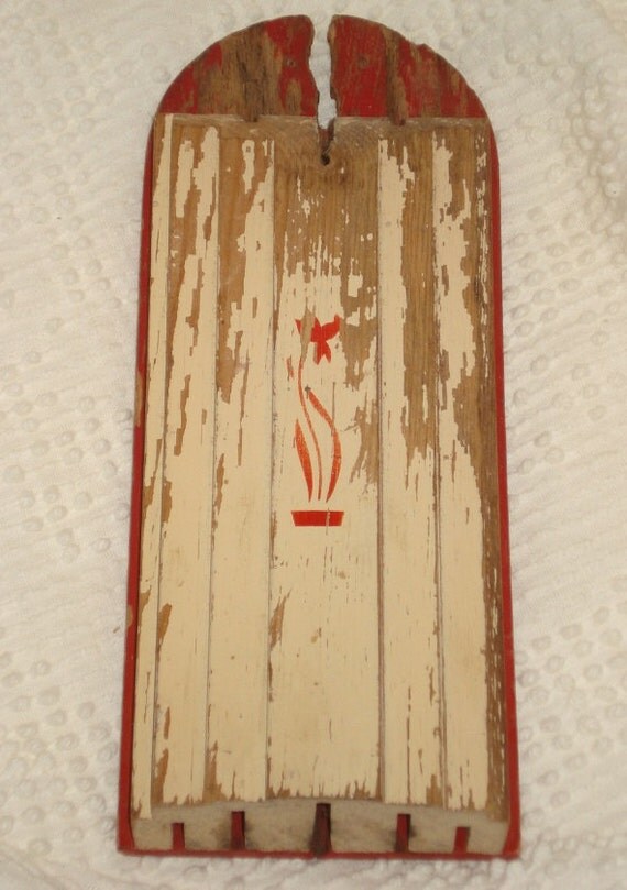 Knife Holder Vintage Old Worn Wooden by aprimitiveplace on Etsy