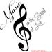 Music is the sound of love wall art wall sayings