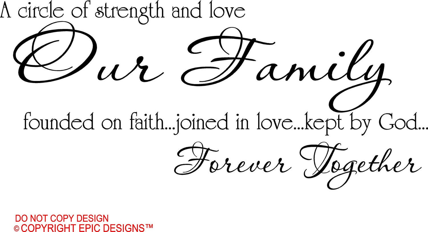 A circle of strength and love our family founded on