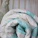 SALE SALE SALE - Double Irish Chain Quilt - Twin Size - Aqua and White