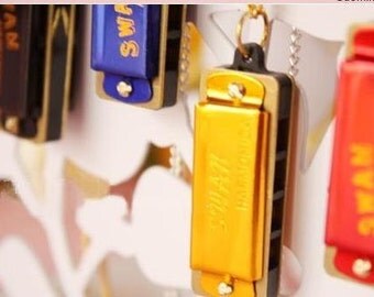 Bulksale-Amazing-20 pcs for you-harmonica pendants-can be played music-miniature-FZ106