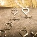heart and cupid arrow shaped toggles-5 pairs