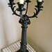 Candelabra using vintage lamp parts