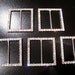 Large Square rhinestone buckle set of 5