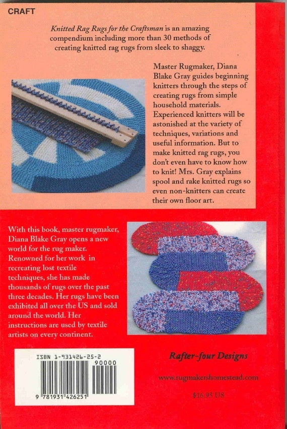 Knitted Rag Rug Instruction Book 181 pages Knitted Rag Rugs