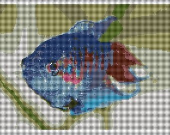Blue Paradise Fish Needlepoint Kit