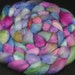 Blue Faced Leicester roving, hand painted fiber for spinning and felting, 4.2 oz