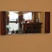 Mirror With Cocobolo Hardwood Frame and Clock