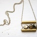 Faceted Peruvian Pyrite Necklace with Vintage Brass Tubes