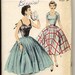 Advance 7786 Misses 1950s Full Skirt Evening Dress Camisole or Short Sleeve Tops Womens Vintage Sewing Pattern Bust 34 UNCUT