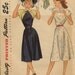 Simplicity 2006 Misses 1940s Swing Era Dress Pattern Scalloped Raglan Sleeve Keyhole Neckline Womens Vintage Sewing Pattern Bust 30 UNCUT