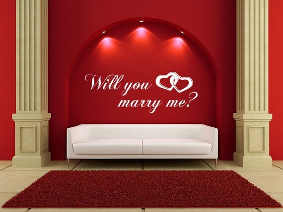Marry Me... Vinyl Decal Wall Art