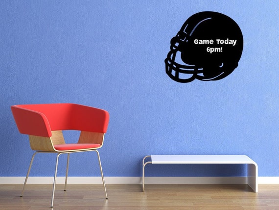 Football Chalkboard Vinyl Decal Helmet