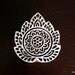 Hand Carved Indian Wood Textile Stamp Block- Leaf Motif (REDUCED)