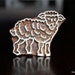 Hand Carved Indian Wood Textile Stamp Block- Lamb