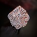 Hand Carved Indian Wood Textile Stamp Block- Floral Motif