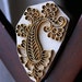 Handmade Indian Wood and Brass Textile Stamp- Paisley with Flowers Motif