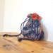 Vintage Hippie Floral Print Drawstring Pouch