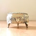 Vintage Small Silver Colored Ring Box Ornate Grape Clusters