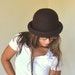Early 90s Chocolate Brown Wool Felt Rolled Brim Bucket Hat