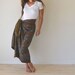 Vintage Paisley Olive Green Blue and Orange Sarong Wrap