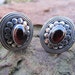 Vintage Navajo Native American Indian Garnet Earrings FREE US Shipping