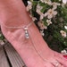 3 Opals Sterling Silver Anklet with or without Toe Ring all Adjustable FREE US SHIPPING