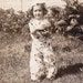 VTG B&W Photo Of Cute Lil Girl Playing in Her Unique Outfit