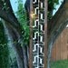 Garden Trellis, Steel and Wood Garden Decor, Unique Garden Trellis