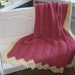 Victorian Ripple Afghan Rose with Cream Lace Border - Ready to be Shipped