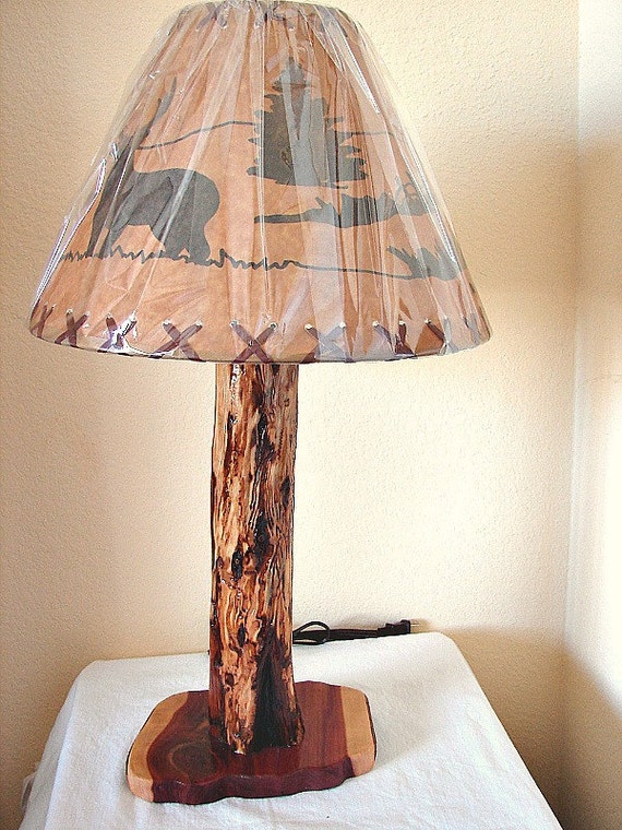 Rustic Cedar Lamp by brazosriversticks on Etsy