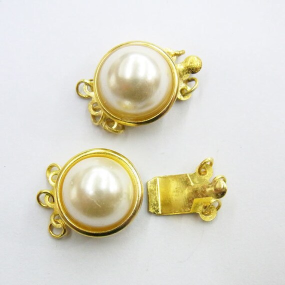 Jewelry Clasp 15x20mm Gold Tone Clasp 20 Loose Beads 3553