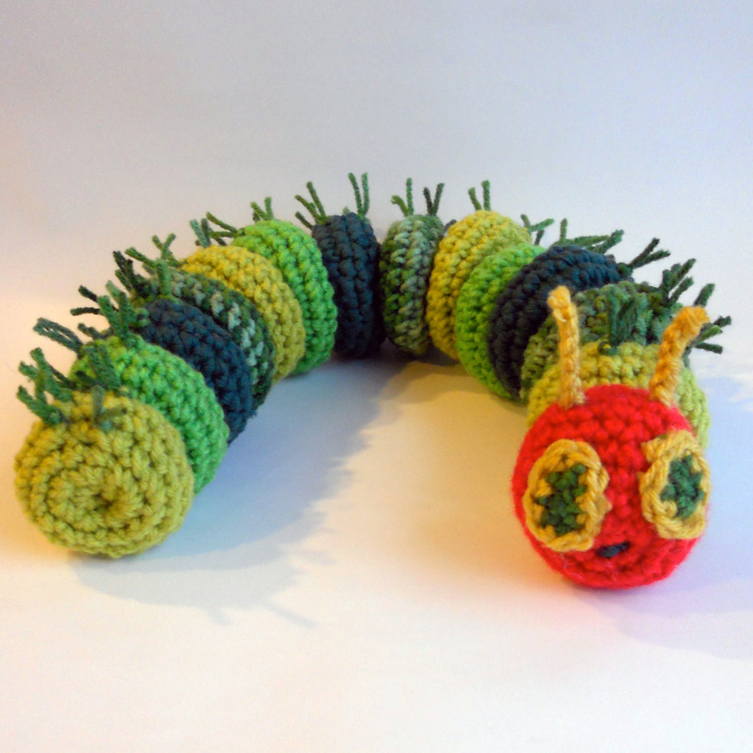 Crochet Caterpillar by REcreationsyarn on Etsy