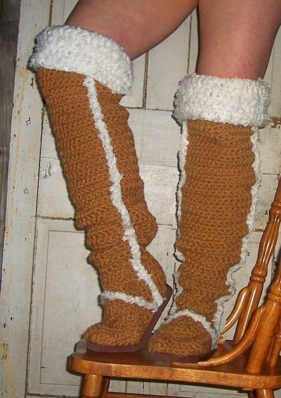 Items similar to Crochet Pattern Boots ---------------- Thigh High Uggs---------Street Boots 