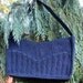 Vintage Corde Handbag 1940s Navy Blue Found in Michigan
