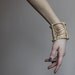 Gold chain bangle bracelet