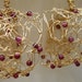 Crochet gold earrings