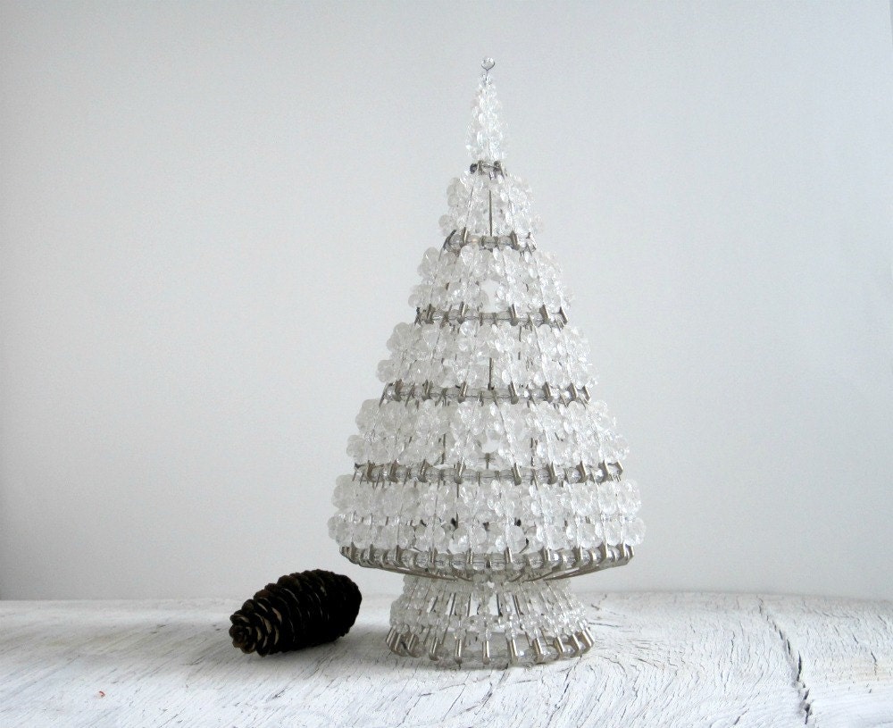 vintage christmas tree crystal beaded safety pin art vintage christmas tree crystal beaded safety pin art