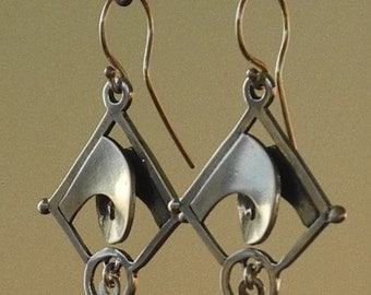 Breaking Wave Earrings - sterling silver